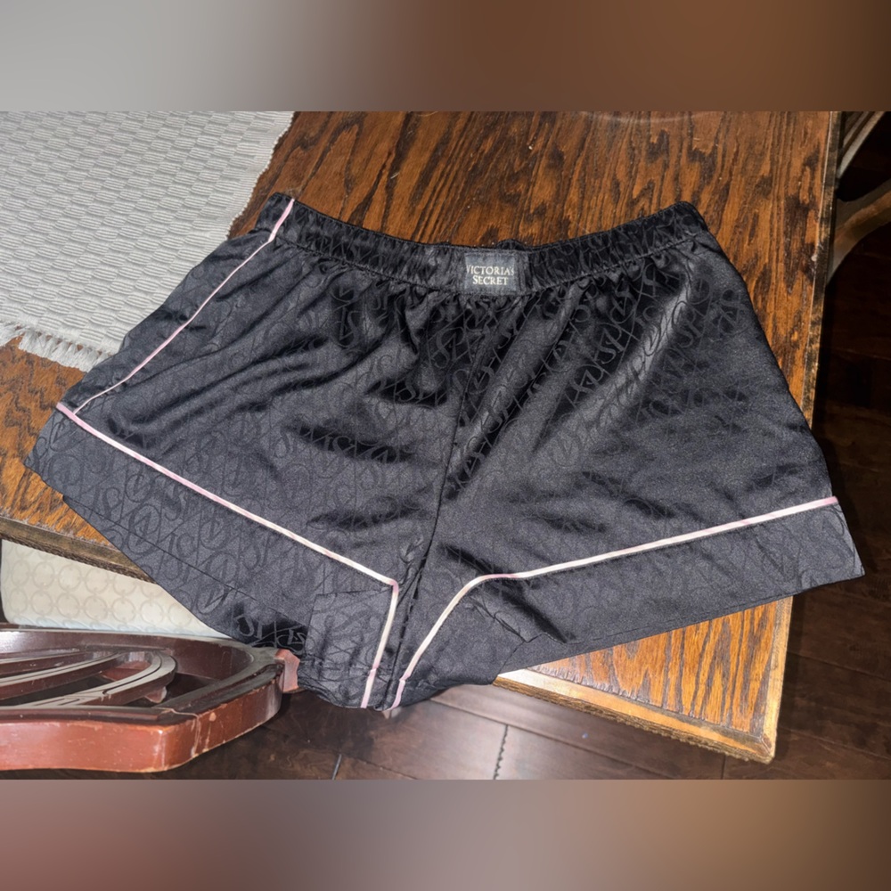 Victoria’s Secret Black Satin Sleep Shorts